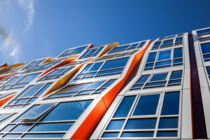 Modern architecture, facade, window front Modern architecture, facade, window front
